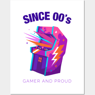 Since 2000s Gamer and Proud - Gamer gift - Retro Videogame Posters and Art